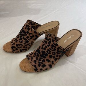 GIANNI BINI chunky heel shoes cheetah print Women’s Size 9.5M